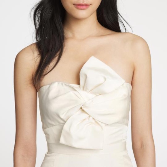 🎀 New JCrew 10 Large Bow Monde Couture Dress Silk Taffeta Pacific Blue Cocktail - Picture 3 of 6